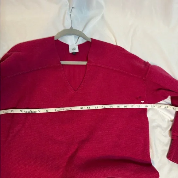 CAbi V-Neck Sweater in Hot Pink - Picture 4 of 7
